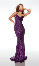UNK-61626. Long, Cowl Neckline, Fit N Flare image 0