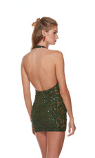 UNK-84016. Short, Halter Neckline, Straight, Open Back image 5