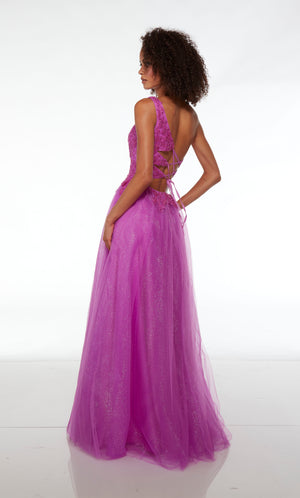 UNK-61624. Long, One Shoulder, Medium Fullness image 3