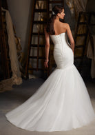 UNK-Asymmetrically Draped Net Morilee Bridal image 2