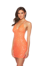 UNK-84000. Short, V Neckline, Straight, Strappy Back image 7