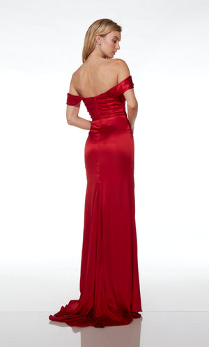 UNK-61571. Long, Off The Shoulder Neckline, Fit N Flare image 11
