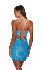 UNK-4914. Short, Scoop Neck, Straight, Strappy Back image 1