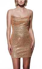 UNK-4831. Short, Scoop Neck, Straight, Strappy Back image 3