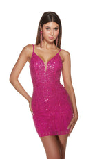 UNK-4812. Short, Plunging Neckline, Straight image 2