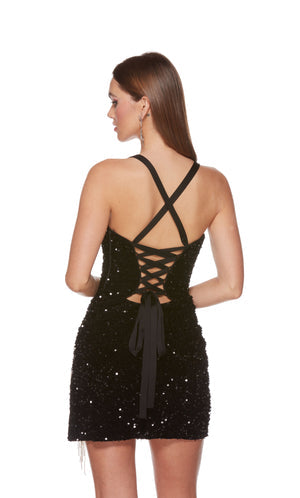 UNK-4795. Short, Plunging Neckline, Straight image 1