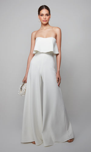UNK-70015. Long, Strapless, Jumpsuit, Closed Back image 1