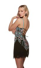 UNK-4872. Short, Plunging Neckline, Straight image 2