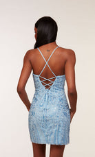 UNK-4615. Short, Scoop Neck, Straight, Strappy Back image 7
