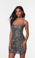 UNK-4533. Short, Halter Neckline, Straight image 0