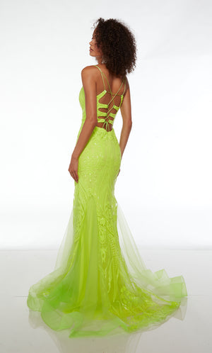 UNK-61554. Long, Plunging Neckline, Mermaid image 1
