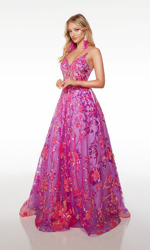UNK-61516. Long, V-neckline, Ballgown, Open Back image 2