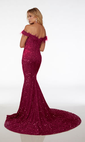 UNK-61706. Long, Off The Shoulder, Mermaid, Closed Back image 1