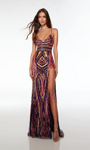 UNK-61693. Long, Plunging Neckline, Straight image 3