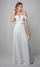 UNK-70012. Long, Off The Shoulder, Jumpsuit image 2