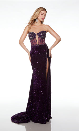 UNK-61621. Long, Sweetheart Neckline, Straight image 2