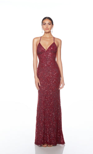 UNK-88009. Long, V Neckline, Straight, Open Back image 17