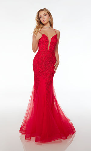 UNK-61478. Long, Plunging Neckline, Mermaid image 2
