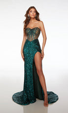 UNK-61573. Long, Sweetheart Neckline, Straight image 3