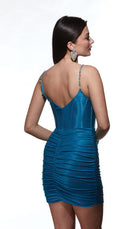 UNK-4922. Short, Plunging Neckline, Straight image 1