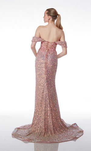 UNK-61557. Long, Off The Shoulder, Fit N Flare image 4