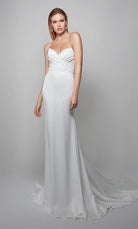 UNK-7056. Long, Strapless, Straight, Lace-up Back image 5