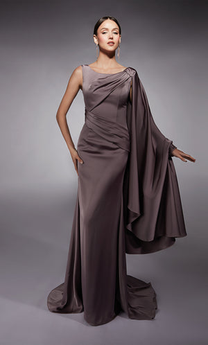 UNK-27722. Long, Scoop Neck, Straight, Closed Back image 2