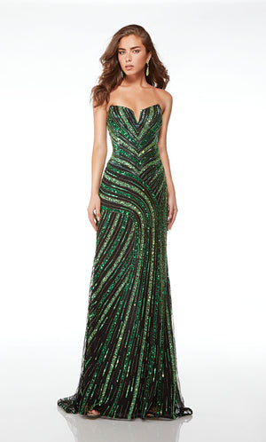 UNK-61678. Long, Strapless Neckline, Straight image 2