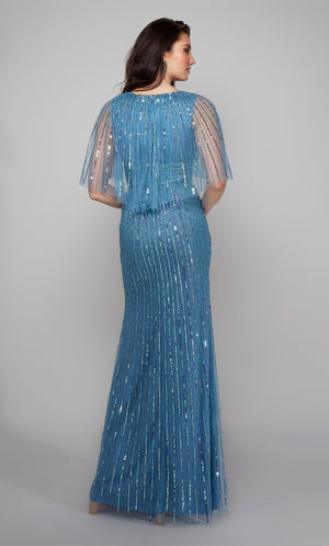 UNK-27599. Long, V-neck, Straight, Closed Back image 1