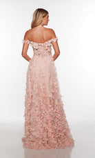 UNK-61308. Long, Off The Shoulder, A-line, Lace Up Back image 3