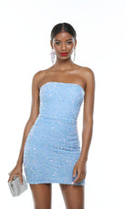 UNK-4605. Short, Strapless, Straight, Lace-up Back image 9