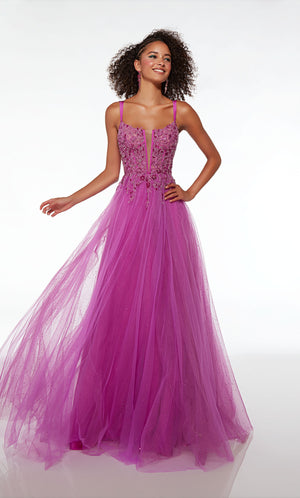 UNK-61513. Long, Plunging Neckline, A-line image 3