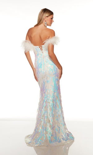 UNK-61331. Long, Off The Shoulder, Fit N Flare image 4