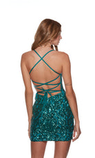 UNK-4622. Short, Square Neckline, Straight, Open Back image 3