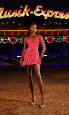 UNK-4900. Short, V-neck, Straight, Strappy Back image 0