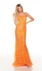 UNK-61330. Long, V-neck, Fit N Flare, Strappy Back image 0
