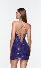 UNK-4536. Short, V-neck, Straight, Lace-up Back image 3