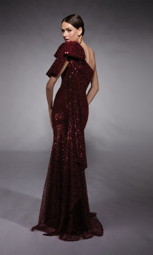 UNK-27771. Long, One Shoulder, Straight, Closed Back image 3