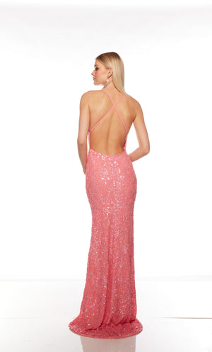 UNK-88009. Long, V Neckline, Straight, Open Back image 26