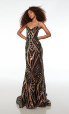 UNK-61698. Long, V-neckline, Mermaid, Strappy Back image 0