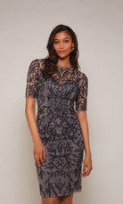 UNK-27583. Short, Illusion Neckline, Straight image 4