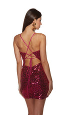 UNK-4914. Short, Scoop Neck, Straight, Strappy Back image 4