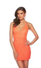 UNK-84001. Short, V Neckline, Straight, Strappy Back image 11