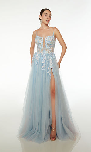 UNK-61673. Long, Plunging Neckline, Ballgown image 3