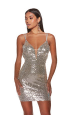 UNK-4810. Short, Plunging Neckline, Straight image 8
