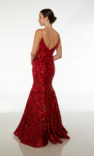 UNK-61607. Long, Plunging Neckline, Mermaid image 1