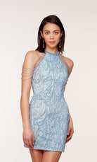 UNK-4682. Short, High Neck, Straight, Closed Back image 6