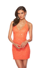 UNK-84001. Short, V Neckline, Straight, Strappy Back image 9