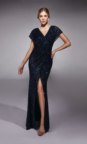 UNK-27729. Long, V-neck, Straight, V Shaped Back image 0