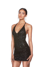 UNK-84001. Short, V Neckline, Straight, Strappy Back image 5